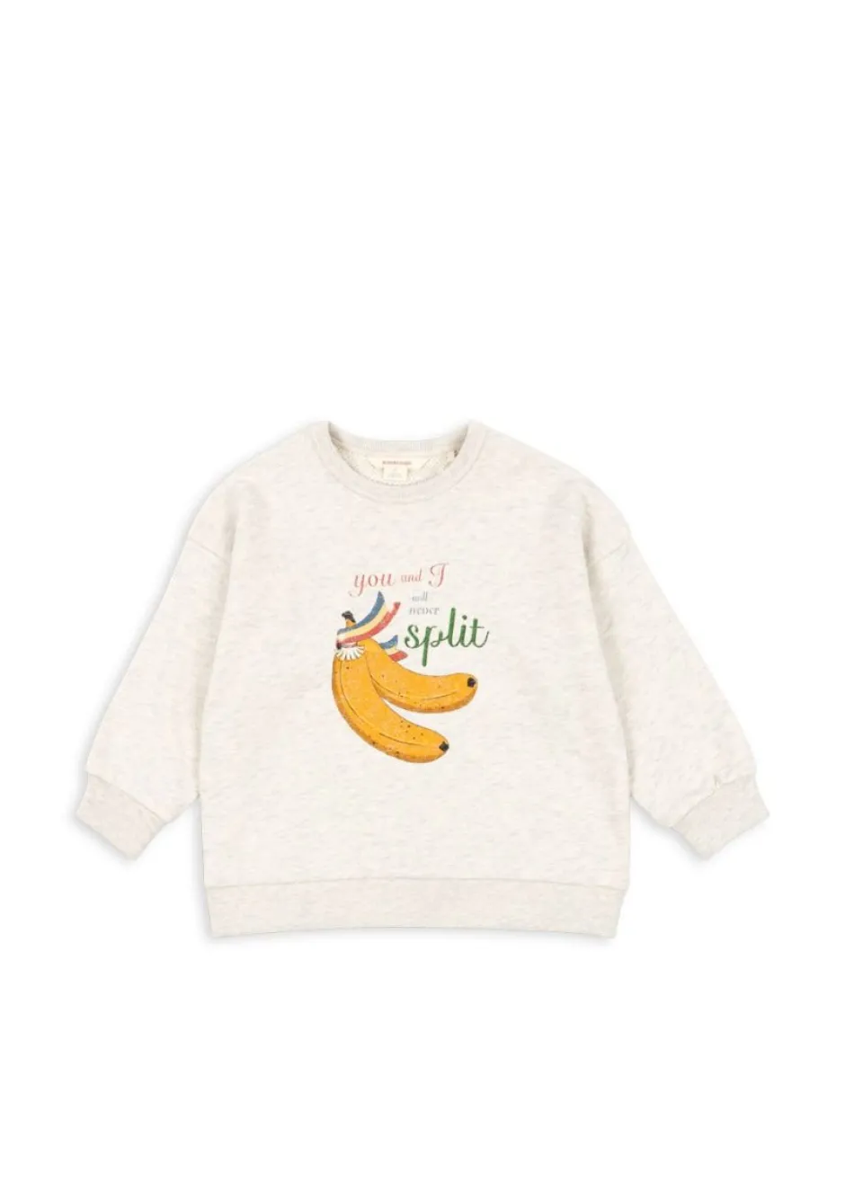 Clearance Sweat shirt Loupy Lou gots | Off white melange | Truien & Vesten