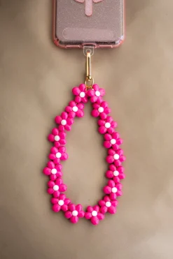 Hot Telefoonkoord Flowers | Pink | DAMES Telefoonkoorden|Snøpskes