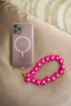 Hot Telefoonkoord Flowers | Pink | DAMES Telefoonkoorden|Snøpskes