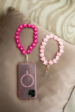 Hot Telefoonkoord Flowers | Pink | DAMES Telefoonkoorden|Snøpskes