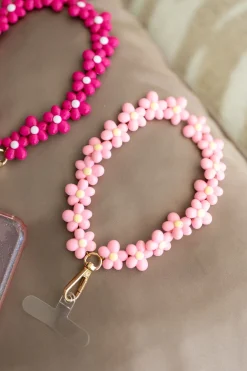 Discount Telefoonkoord Flowers | Soft pink | DAMES Telefoonkoorden|Snøpskes