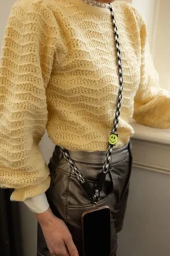 Hot Telefoonkoord Meis | Lang | Zwart/wit DAMES Telefoonkoorden