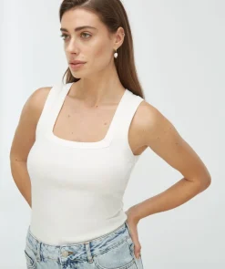 Top Dieda | Off-white | DAMES Basics|Tops