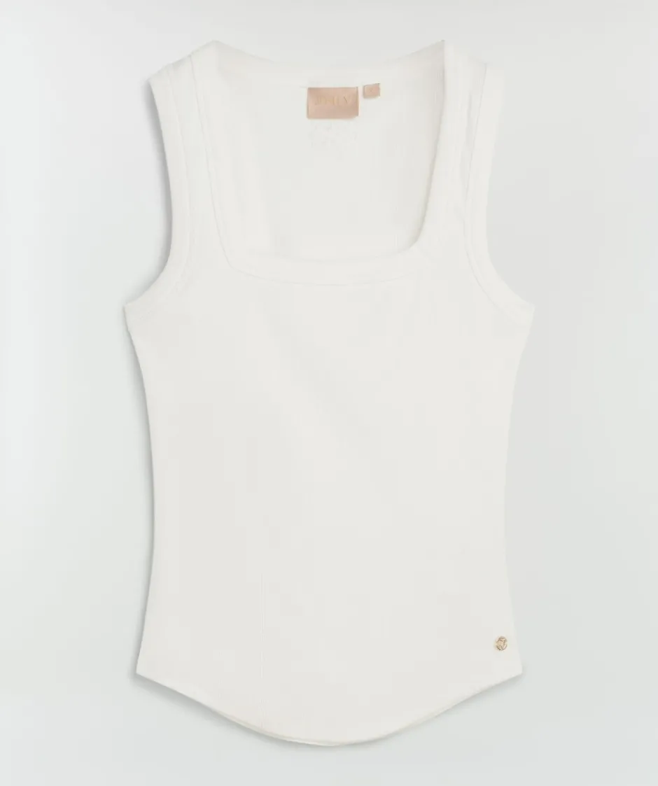 Top Dieda | Off-white | DAMES Basics|Tops