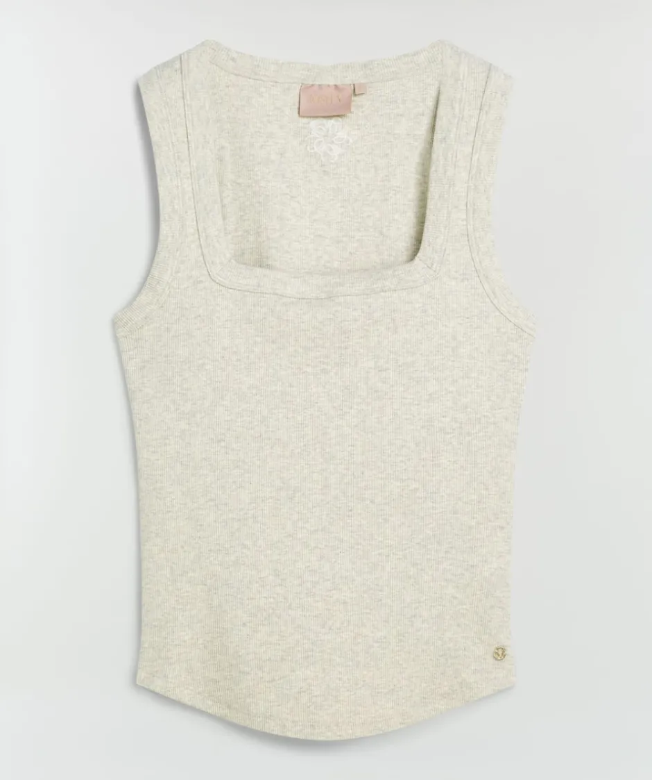 Sale Top Dieda | Salt melange | DAMES Basics|Tops