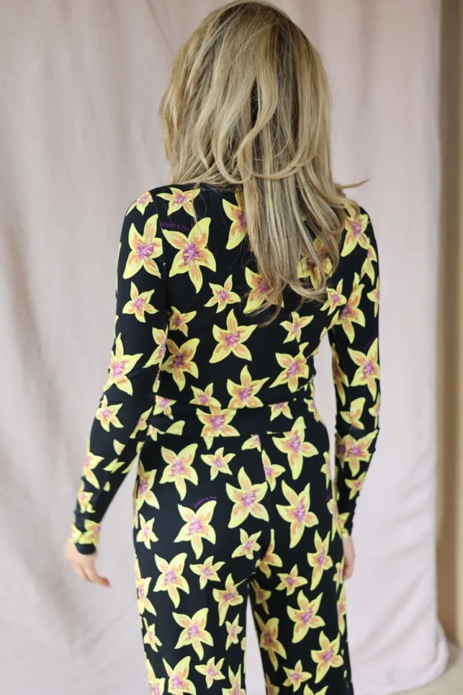 Sale Top Jeff | Cheeky flower yellow | Harper & Yve DAMES Co-ords|Tops