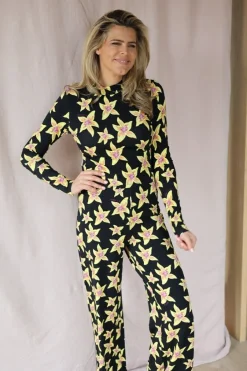 Sale Top Jeff | Cheeky flower yellow | Harper & Yve DAMES Co-ords|Tops