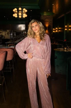 Outlet Top Plissé | Pink champagne | DAMES Co-ords|Tops