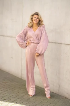 Outlet Top Plissé | Pink champagne | DAMES Co-ords|Tops