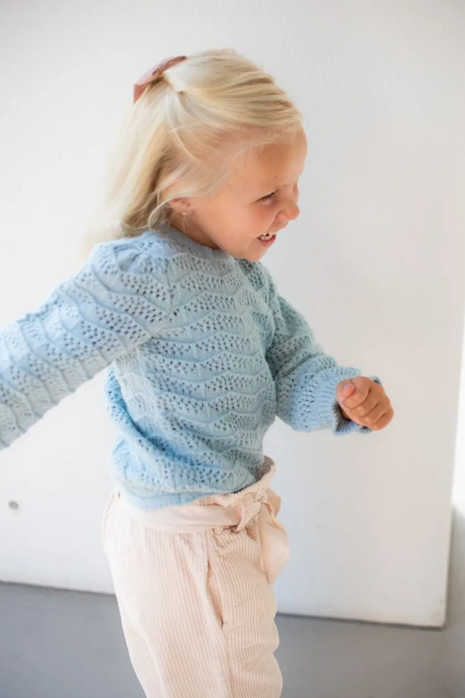 Hot Trui ajour marshmallow | Kids | Blauw | DAMES Snøpskes|Snøpskes