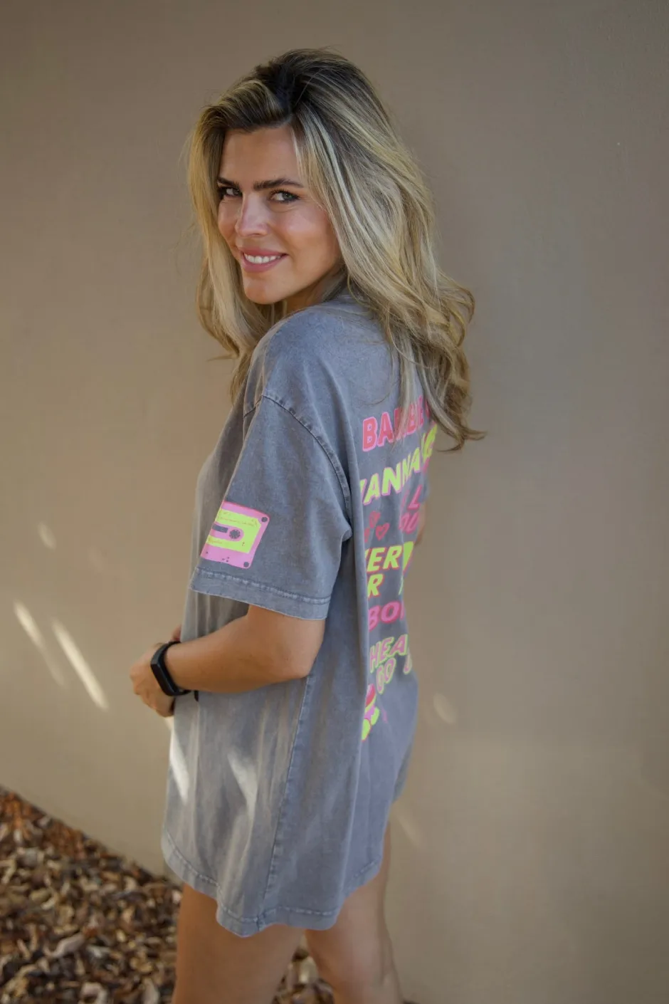 Hot T-shirt back 2 the 90's | Asphalt | DAMES Tops|Snøpskes