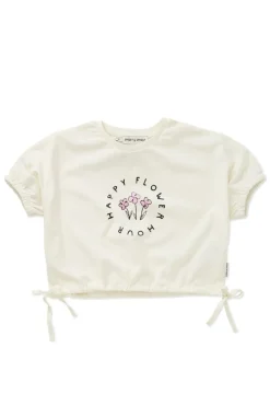 Clearance T-shirt boxy happy flower | Off-white | Sproet & Sprout Shirts|Shirts