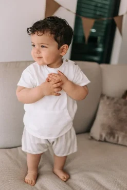 Discount T-shirt Flamé | Wit met zakje | Shirts|Shirts