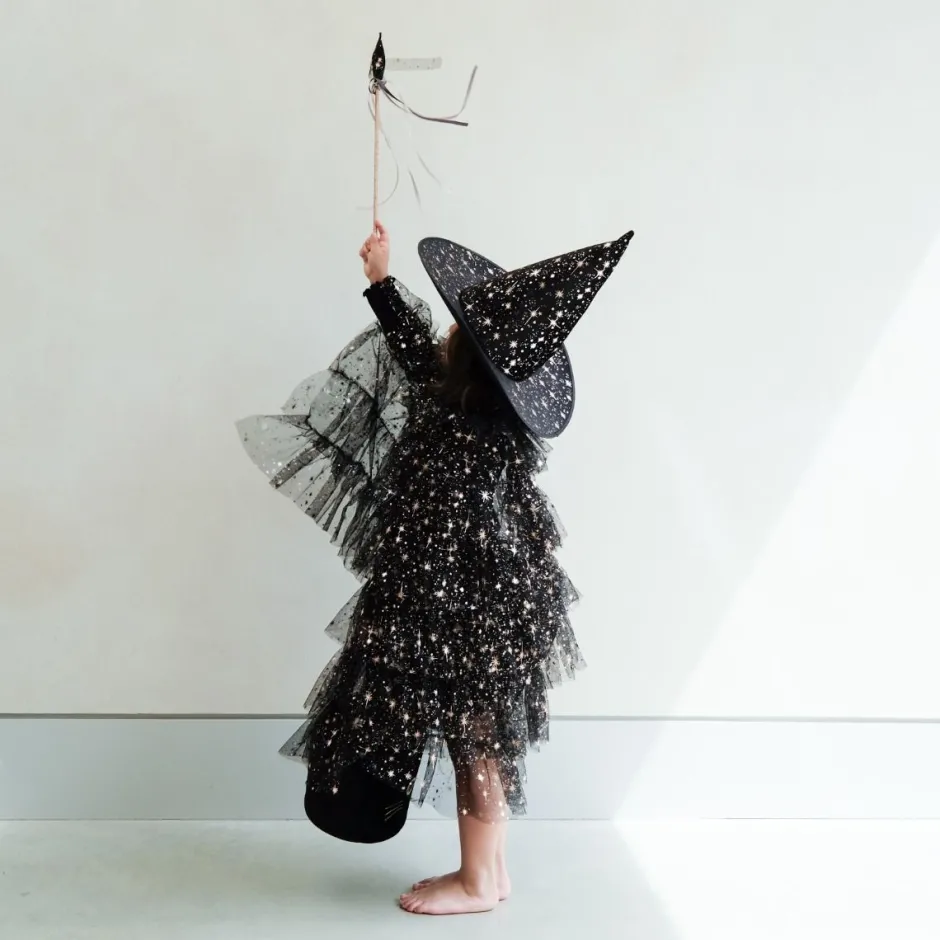 Sale Verkleedcape Aurora ruffle | Black | Mimi & Lula Verkleden