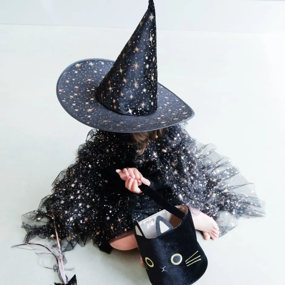 Sale Verkleedcape Aurora ruffle | Black | Mimi & Lula Verkleden