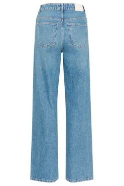 Sale Wide jeans Zolina | Washed mid blue | DAMES Broeken