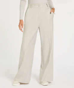 Online Wide leg pantalon Kate | Light grey melange | JOSH V DAMES Broeken
