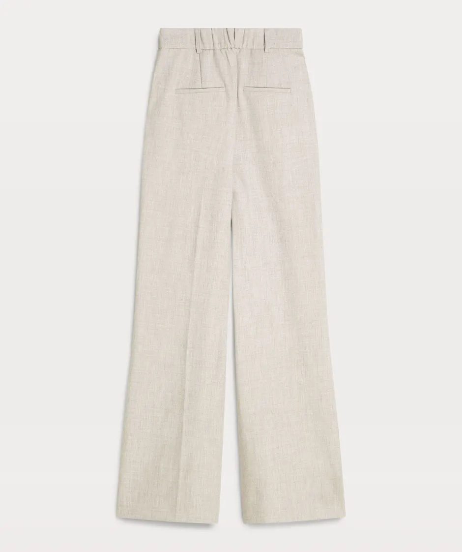 Online Wide leg pantalon Kate | Light grey melange | JOSH V DAMES Broeken