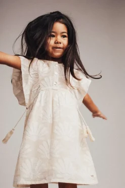 Woven dress Muze | Off-white shell | DAMES Jurken & Salopettes|Jurken