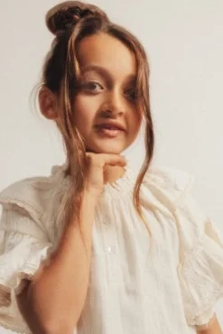 Best Woven ruffle dress Nova | Off-white | DAMES Jurken & Salopettes|Jurken